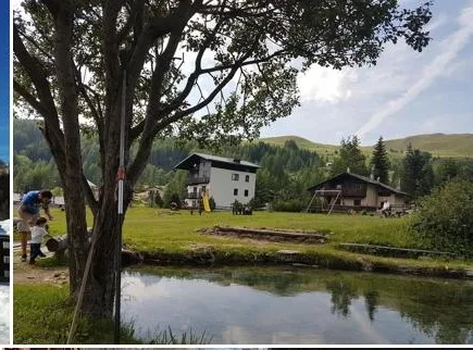 Il laghetto de La Sorgente Laghetto e area esterna del ristorante La Sorgente